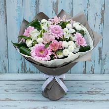 Букет цветов из:  Герберы, Альстромерии и Хризантемы #REPLACE_PRED# Навашино