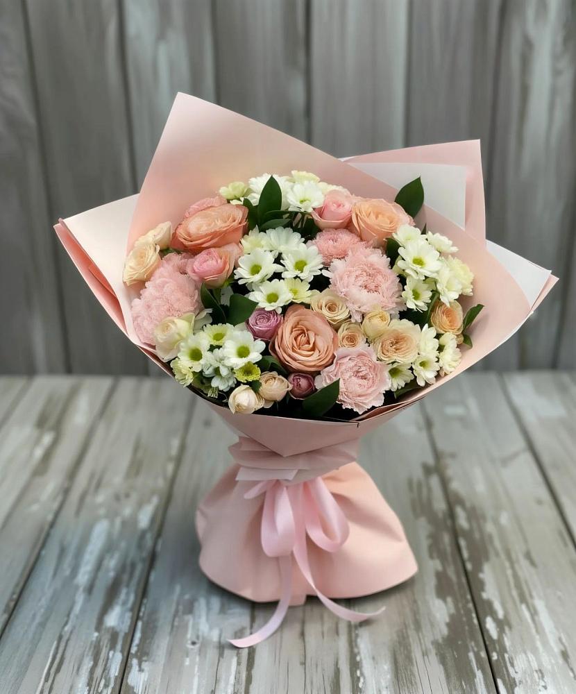 Букет цветов из: Гвоздики, Розы и Хризантемы в Навашино