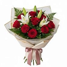 Букет цветов из:  Лилии и Розы в Навашино