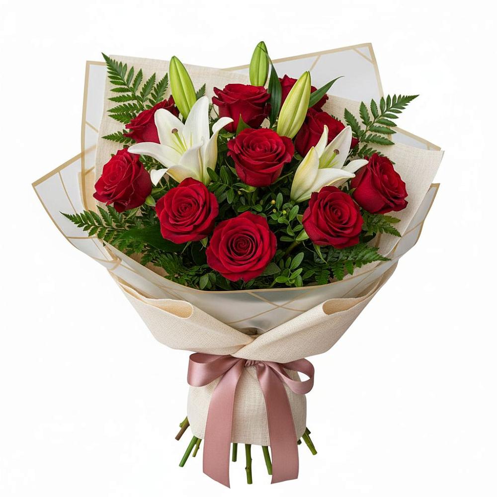 Букет цветов из: Лилии и Розы в Навашино