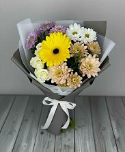 Букет цветов из:  Розы, Герберы и Хризантемы #REPLACE_PRED# Навашино