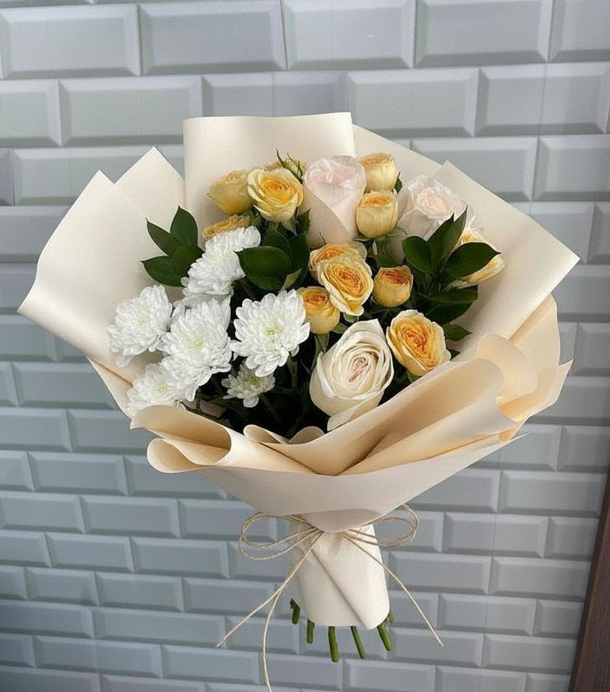 Букет цветов из: Розы и Хризантемы в Навашино