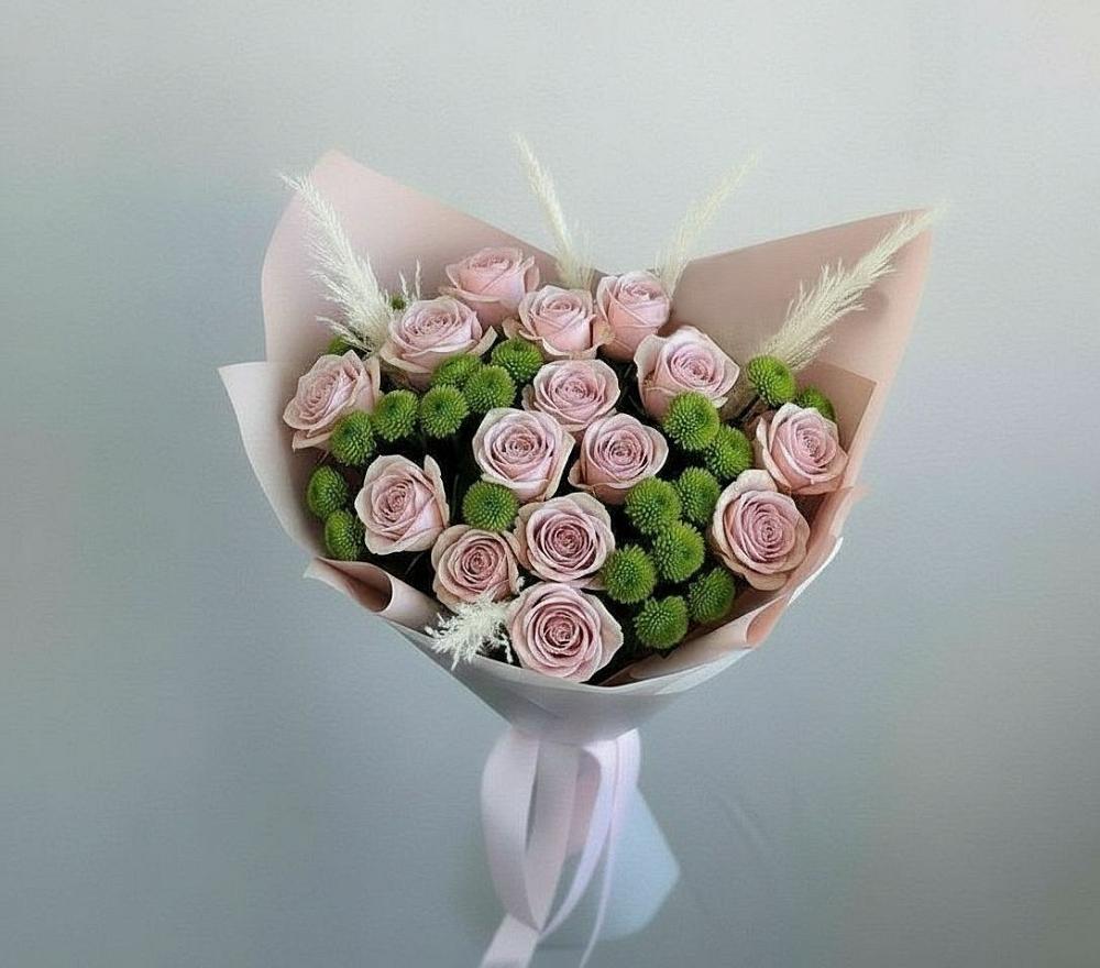 Букет цветов из: Розы и Хризантемы в Навашино