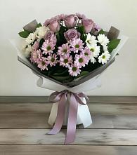 Букет цветов из:  Хризантемы и Розы в Навашино