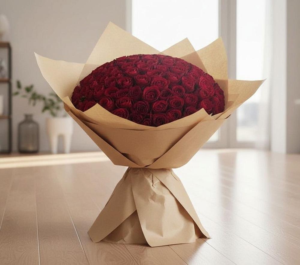 Букет 101 Красная роза в Навашино
