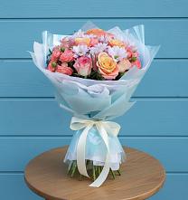 Букет цветов из:  Хризантемы и Розы в Навашино